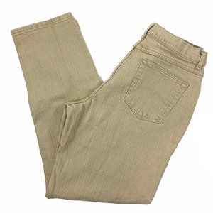 Vintage Chic Tan Straight Jeans